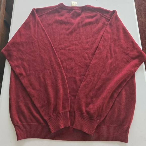 Eddie Bauer Sweater Men XL Red Long Sleeve Crew Neck Knit Gorpcore New - Picture 9 of 10